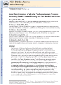 Cover page: Long-term outcomes of a dental postbaccalaureate program: increasing dental student diversity and oral health care access.