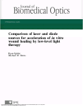 Cover page: Comparison of laser and diode sources for acceleration of in vitro wound healing by low-level light therapy