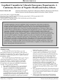 Cover page: Legalized Cannabis in Colorado Emergency Departments: A Cautionary Review of Negative Health and Safety Effects