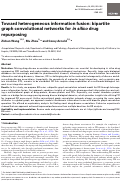 Cover page: Toward heterogeneous information fusion: bipartite graph convolutional networks for in silico drug repurposing