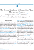 Cover page: Chapter 11 The Genetic Regulation of Human Sleep-Wake Rhythms and Patterns