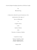 Cover page: Geometry-Inspired Sampling Algorithms and Random Graphs