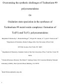 Cover page: Insights into Stabilization of the 99TcVO Core for Synthesis of 99TcVO Compounds