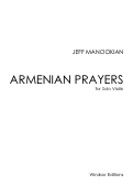 Cover page: Armenian Prayers