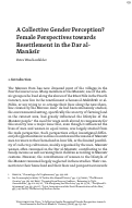 Cover page: A Collective Gender Perception? Female Perspectives towards Resettlement in the Dar al-Manasir