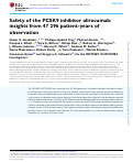 Cover page: Safety of the PCSK9 inhibitor alirocumab: insights from 47 296 patient-years of observation