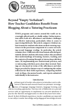 Cover page: Beyond “Empty Verbalism”: How Teacher Candidates Benefit From Blogging About a Tutoring Practicum