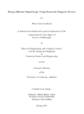 Cover page: Energy Efficient Digital Logic Using Nanoscale Magnetic Devices