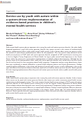 Cover page: Service use by youth with autism within a system-driven implementation of evidence-based practices in children’s mental health services