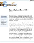 Cover page: Signs of Optimism Beyond 2020