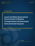 Cover page of Local and State Government Procurement to Reduce Transportation Infrastructure Environmental Impacts