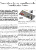 Cover page: Towards Adaptive Eco-Approach and Departure For Actuated Signalized Corridors