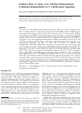 Cover page: Evidence That γδ versus αβ T Cell Fate Determination Is Initiated Independently of T Cell Receptor Signaling