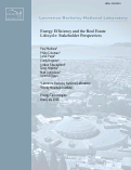 Cover page: Energy Efficiency and the Real Estate Lifecycle: Stakeholder Perspectives