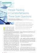 Cover page: People Tracking in Camera Networks: Three Open Questions