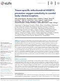 Cover page: Tissue-specific mitochondrial HIGD1C promotes oxygen sensitivity in carotid body chemoreceptors.