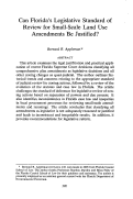 Cover page: Can Florida's Legislative Standard of Review for Small-Scale Land Use Amendments Be Justified?