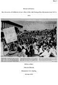 Cover page: Protest in Practice: The University of California Irvine's Place in the Anti-Vietnam War Movement from 1965-1970
