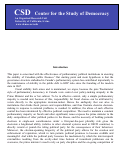 Cover page: Do Departures From Democratic Accountability Compromise the Stability of Public Finances?  Keynesianism, central banking, and minority governments in the Canadian system of party government, 1867 – 2009