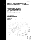 Cover page: Photodissociation and Charge Transfer Dynamics of Negative Ions Studied with Femtosecond Photoelectron Spectroscopy