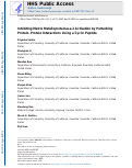 Cover page: Inhibiting Matrix Metalloproteinase-2 Activation by Perturbing Protein-Protein Interactions Using a Cyclic Peptide.