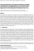 Cover page: The extended Moral Foundations Dictionary (eMFD): Development and applications of a crowd-sourced approach to extracting moral intuitions from text