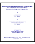 Cover page: Impacts of Information Technology on Personal Tavel and Commercial Vehicle Operations: Research Challenges and Opportunities