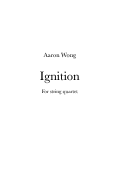 Cover page: Ignition