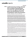 Cover page of Updimensioning strategy derived from synthetic equiaxed grain structures for approximating 3D grain size distributions from 2D visualizations with 1D parameters