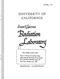 Cover page: BEFCYF AND DBDT: IBM 704 CODES FOR PREPARING INPUT FOR BETATRON ORBIT CODE (BOC)