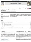 Cover page: The extracellular matrix in breast cancer predicts prognosis through composition, splicing, and crosslinking