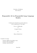 Cover page: Responsible AI via Responsible Large Language Models