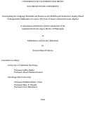 Cover page: Investigating the Language Demands and Resources for Multilingual Students in Inquiry-Based Undergraduate Mathematics Courses: The Case of Inquiry-Oriented Linear Algebra