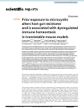 Cover page: Prior exposure to microcystin alters host gut resistome and is associated with dysregulated immune homeostasis in translatable mouse models