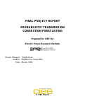 Cover page: Transmission Probabilistic Congestion Forecasting