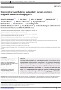 Cover page: Segmenting hypothalamic subunits in human newborn magnetic resonance imaging data.