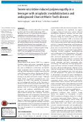 Cover page: Severe vincristine-induced polyneuropathy in a teenager with anaplastic medulloblastoma and undiagnosed Charcot-Marie-Tooth disease.