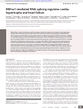 Cover page: RBFox1-mediated RNA splicing regulates cardiac hypertrophy and heart failure