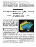 Cover page: Heavy-Electron Metals: New Highly Correlated States of Matter