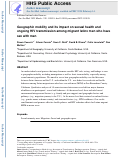 Cover page: Geographic mobility and its impact on sexual health and ongoing HIV transmission among migrant latinx men who have sex with men