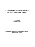 Cover page: A systems engineering primer for every engineer and scientist
