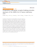 Cover page: Cooperative multivalent receptor binding promotes exposure of the SARS-CoV-2 fusion machinery core