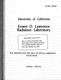 Cover page: THE ABSORPTION SPECTRA OF METAL-AMMONIA SOLUTIONS