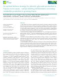 Cover page: An optimal defense strategy for phenolic glycoside production in Populus trichocarpa – isotope labeling demonstrates secondary metabolite production in growing leaves