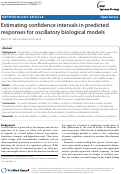 Cover page: Estimating confidence intervals in predicted responses for oscillatory biological models