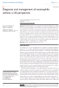 Cover page: Diagnosis and management of eosinophilic asthma: a US perspective