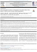 Cover page: Echocardiographic Predictors of Suboptimal Transcatheter Mitral Valve Repair in Patients With Secondary Mitral Regurgitation