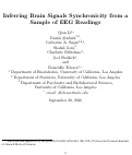Cover page: Inferring Brain Signals Synchronicity from a Sample of EEG Readings