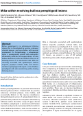 Cover page: Milia within resolving bullous pemphigoid lesions