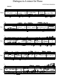 Cover page of Dialog in A Minor for piano solo